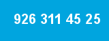 926 311 45 25 926 311 45 25